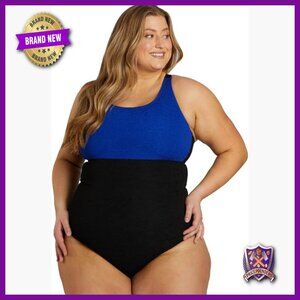 Plus Size One Piece Swimsuit with Tummy Control UPF 50+ Chlorine Resistant